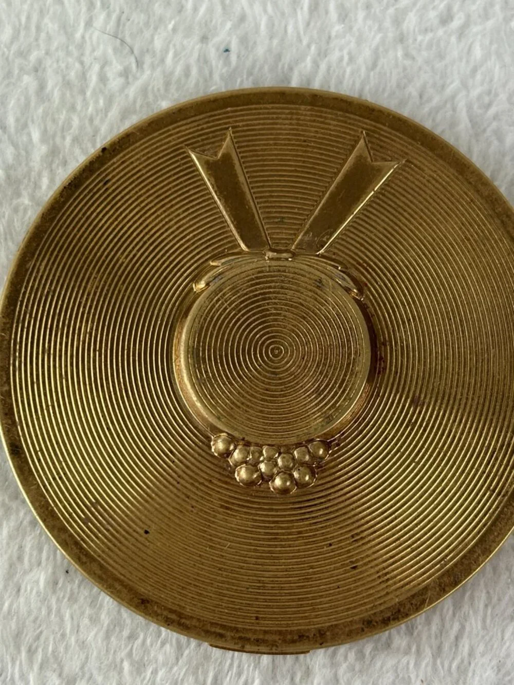 Vintage Dorothy Gray Compact Goldtone Hat Top Mirrored box